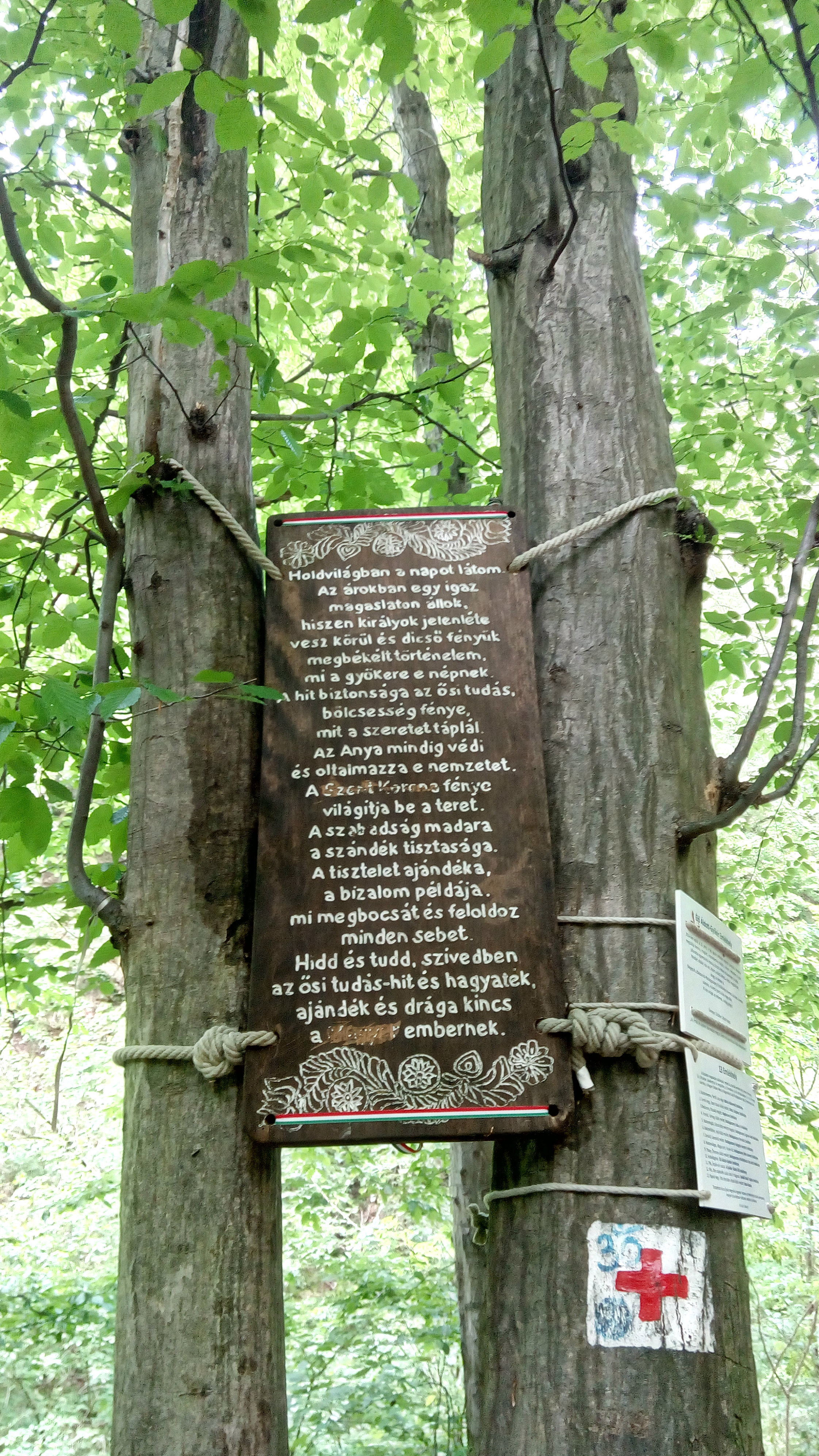 Poem board in the Moonlight-dike