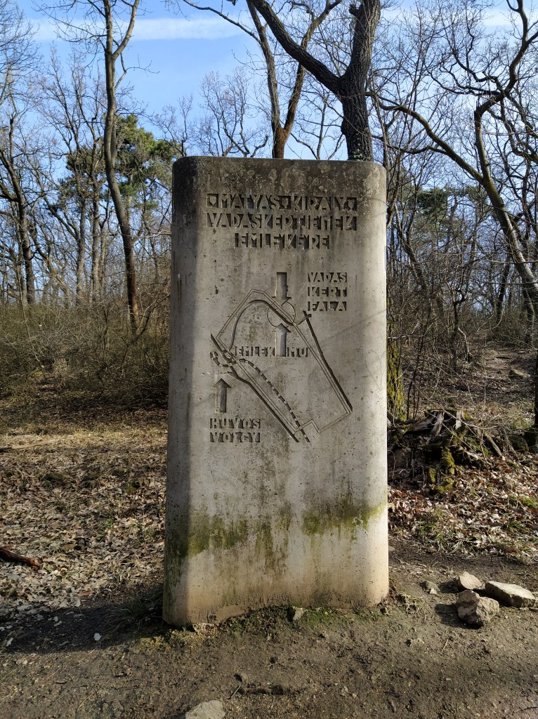 Memorial stone for King Matthias wildlife park