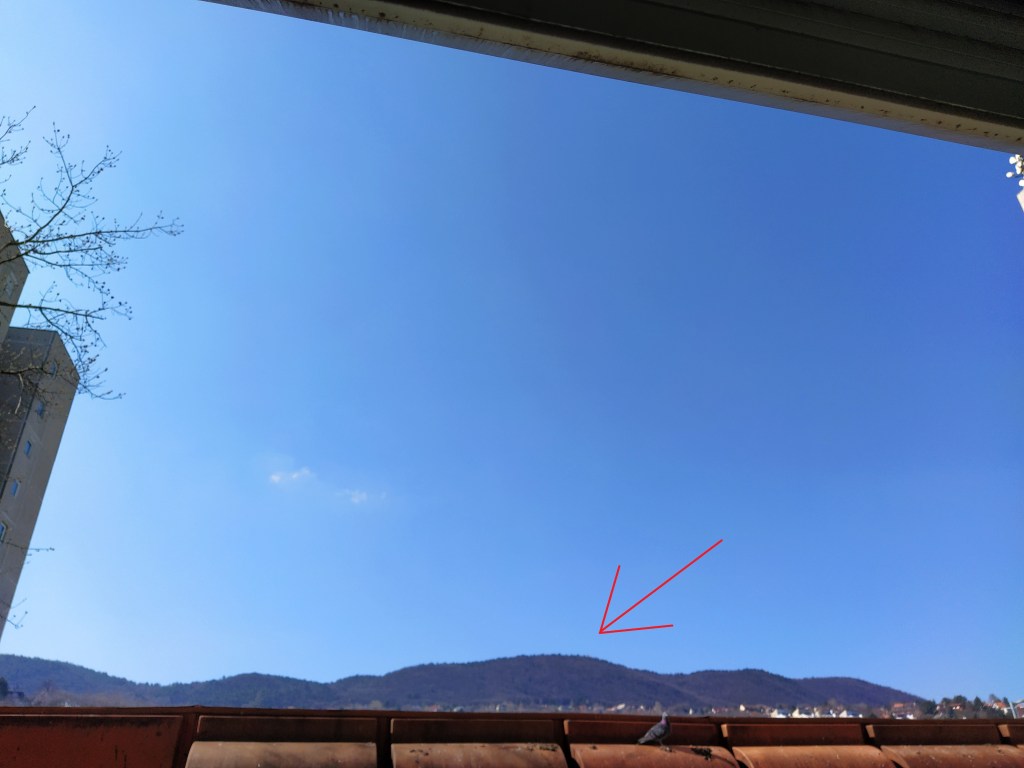View of the Hármashatár mountain from my window